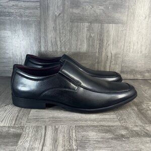 Perry Ellis Men's size 12 Ultra Cush Pablo 4 Black Leather Slip On Dress Shoes